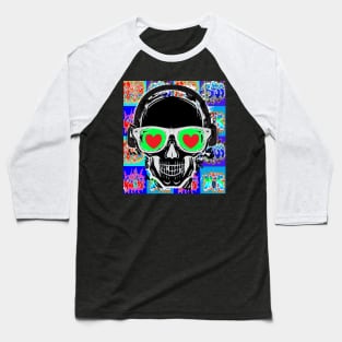 Graffiti Tattoo Skull Rock 7 Baseball T-Shirt